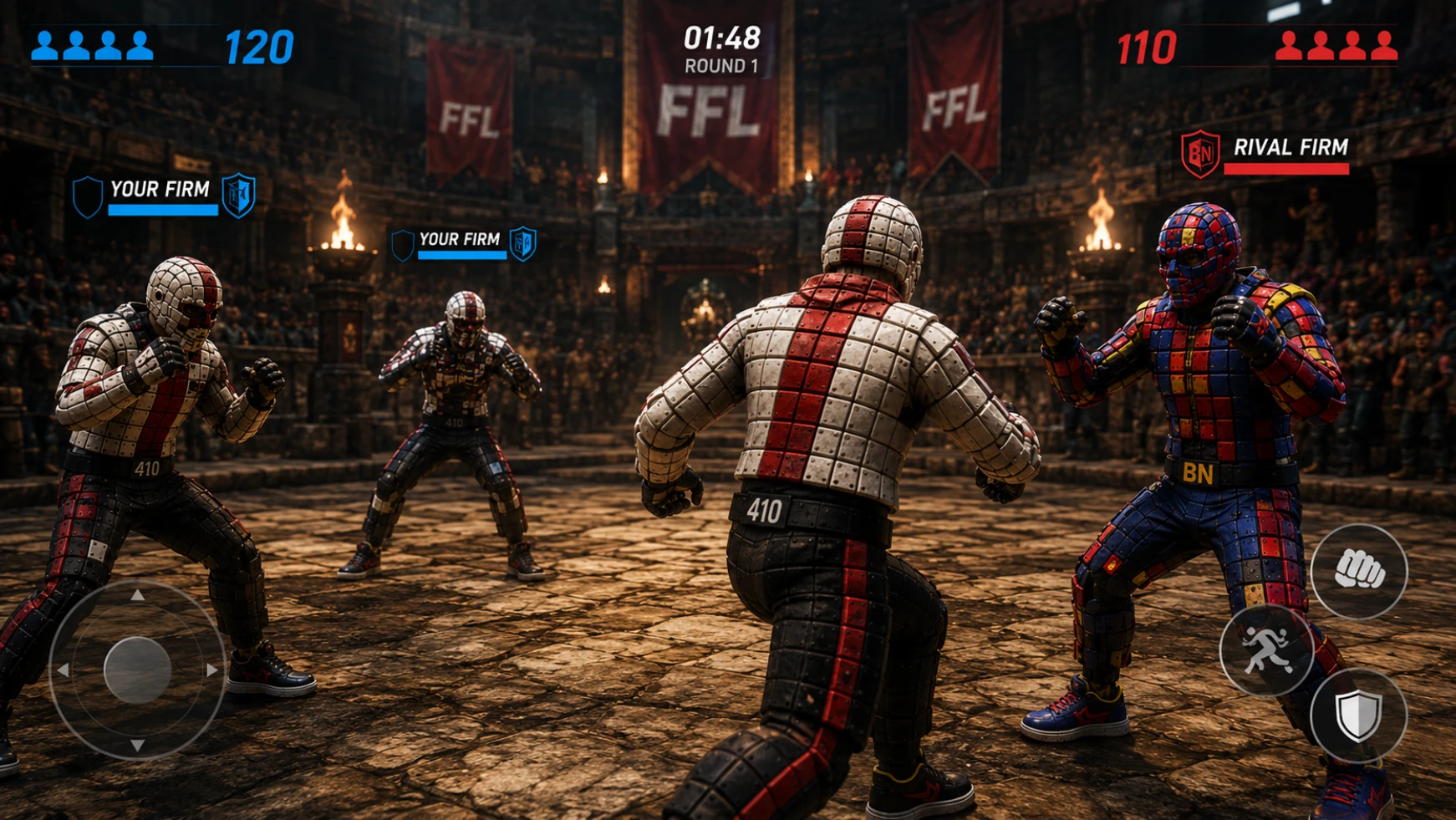 Team fight gameplay concept